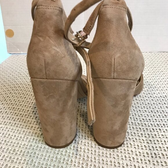 SAM EDELMAN ORLANE TAN SUEDE BLOCK HEEL WOMENS SANDALS SZ 11 NEW - Picture 4 of 9
